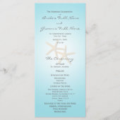 Hochzeitsprogramm für Starfish Ocean Dreams Programm (Vorderseite)