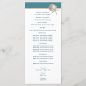 Hochzeitsprogramm für Starfish und Burlap Beach Programm (Rückseite)