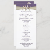 Hochzeitsprogramm für Starfish und Burlap Lila Bea Programm (Vorne/Hinten)