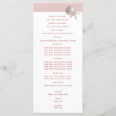 Hochzeitsprogramm für Starfish und Burlap Pink Bea Programm (Rückseite)