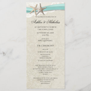 Hochzeitsprogramm für Starfish und Spitzen Programm