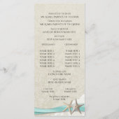 Hochzeitsprogramm für Starfish und Spitzen Programm (Rückseite)