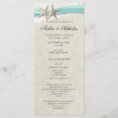 Hochzeitsprogramm für Starfish und Spitzen Programm (Vorderseite)