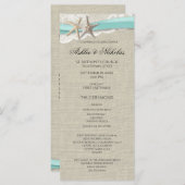 Hochzeitsprogramm für Starfish und Spitzen Programm (Vorne/Hinten)