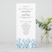 Hochzeitsprogramm für Strand Einladung (Stehend Vorderseite)