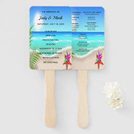Hochzeitsprogramm für Strandfans Fächer