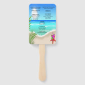 Hochzeitsprogramm für Strandfans Fächer (Rückseite)
