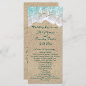 Hochzeitsprogramm für Strandwaves und Starfish Programm (Vorne/Hinten)