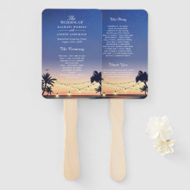 Hochzeitsprogramm für Sunset Palm Beach String Lig Fächer