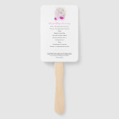 Hochzeitsprogramm für tiefrosa Wasserfarbe Fächer (Rückseite)