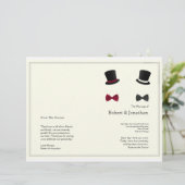 Hochzeitsprogramm für Top Hats und Bow-Krawatte (Stehend Vorderseite)