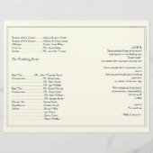 Hochzeitsprogramm für Top Hats und Bow-Krawatte (Rückseite)