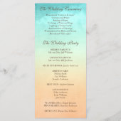 Hochzeitsprogramm für Tropical Beach Palm Tree Programm (Rückseite)