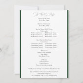 Hochzeitsprogramm für Tropical Palm Blätter - Gree Einladung (Rückseite)