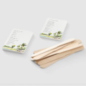 Hochzeitsprogramm für Tropical Script Coastal Palm Fächer (Non-assembled)