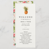 Hochzeitsprogramm für tropische Ananas (Vorne/Hinten)