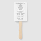 Hochzeitsprogramm für tropische Blume Fächer (Rückseite)