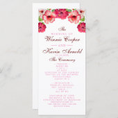 Hochzeitsprogramm für tropische Flora Programm (Vorne/Hinten)