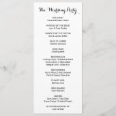 Hochzeitsprogramm für tropische grüne Blätter Programm (Rückseite)