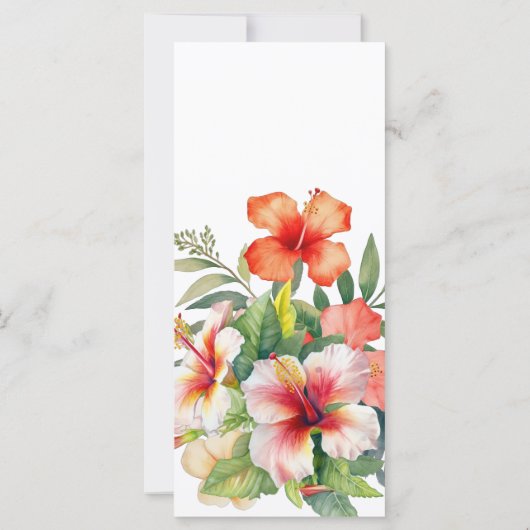 Hochzeitsprogramm für tropische Hibiskus (Rückseite)