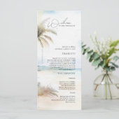 Hochzeitsprogramm für tropische Palmen (Stehend Vorderseite)
