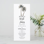 Hochzeitsprogramm für tropische Palmen Programm (Stehend Vorderseite)