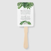 Hochzeitsprogramm für tropische Pflanzen Fächer (Vorderseite)