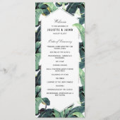 Hochzeitsprogramm für tropische Pflanzen Programm (Vorderseite)