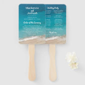 Hochzeitsprogramm für tropische Sandstrände Fächer (Vorne und Hinten)