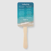 Hochzeitsprogramm für tropische Sandstrände Fächer (Rückseite)