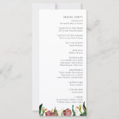 Hochzeitsprogramm für tropische Vegetation (Rückseite)