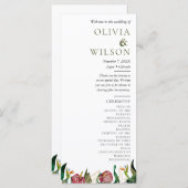 Hochzeitsprogramm für tropische Vegetation (Vorne/Hinten)