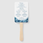 Hochzeitsprogramm für tropische Wasserfarben: Hand Fächer (Rückseite)