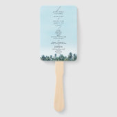 Hochzeitsprogramm für tropische Wasserfarben Palme Fächer (Vorderseite)