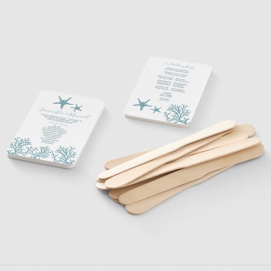 Hochzeitsprogramm für tropisches Blaues Korallenri Fächer (Non-assembled)