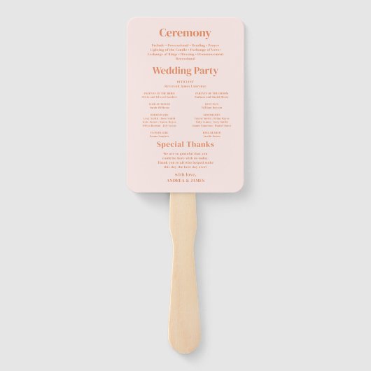 Hochzeitsprogramm für tropisches Foto Fächer (Rückseite)