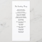 Hochzeitsprogramm für Türkis und Coral Zinnia Blum Programm (Rückseite)