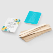Hochzeitsprogramm für Türkis und Gelbe Flora Fächer (Non-assembled)