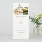 Hochzeitsprogramm für Vatikanstadt Rom - Italien Einladung (Stehend Vorderseite)