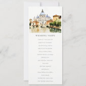 Hochzeitsprogramm für Vatikanstadt Rom - Italien Einladung (Rückseite)