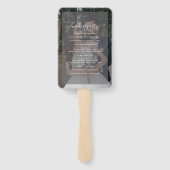 Hochzeitsprogramm für Vellum Black & White Overlay Fächer (Rückseite)