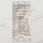 Hochzeitsprogramm für verkettete Glashütten und Bl Programm (Rückseite)