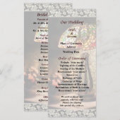 Hochzeitsprogramm für verkettete Glashütten und Bl Programm (Vorne/Hinten)