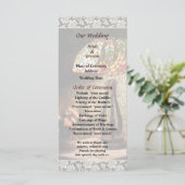 Hochzeitsprogramm für verkettete Glashütten und Bl Programm (Stehend Vorderseite)