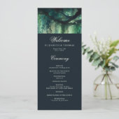 Hochzeitsprogramm für verzauberte waldbezaubernde (Stehend Vorderseite)