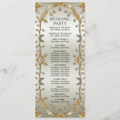 Hochzeitsprogramm für Verzierte Blume Programm (Rückseite)