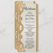 Hochzeitsprogramm für Verzierte Perlen Programm (Vorne/Hinten)