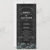 Hochzeitsprogramm für viktorianische gotische Rose Einladung (Vorderseite)