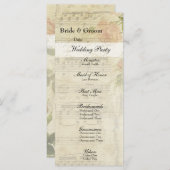 Hochzeitsprogramm für viktorianische Musik und Ros Programm (Vorne/Hinten)