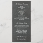 Hochzeitsprogramm für Vintag-rosa-Blumenkalkplatte Programm (Rückseite)